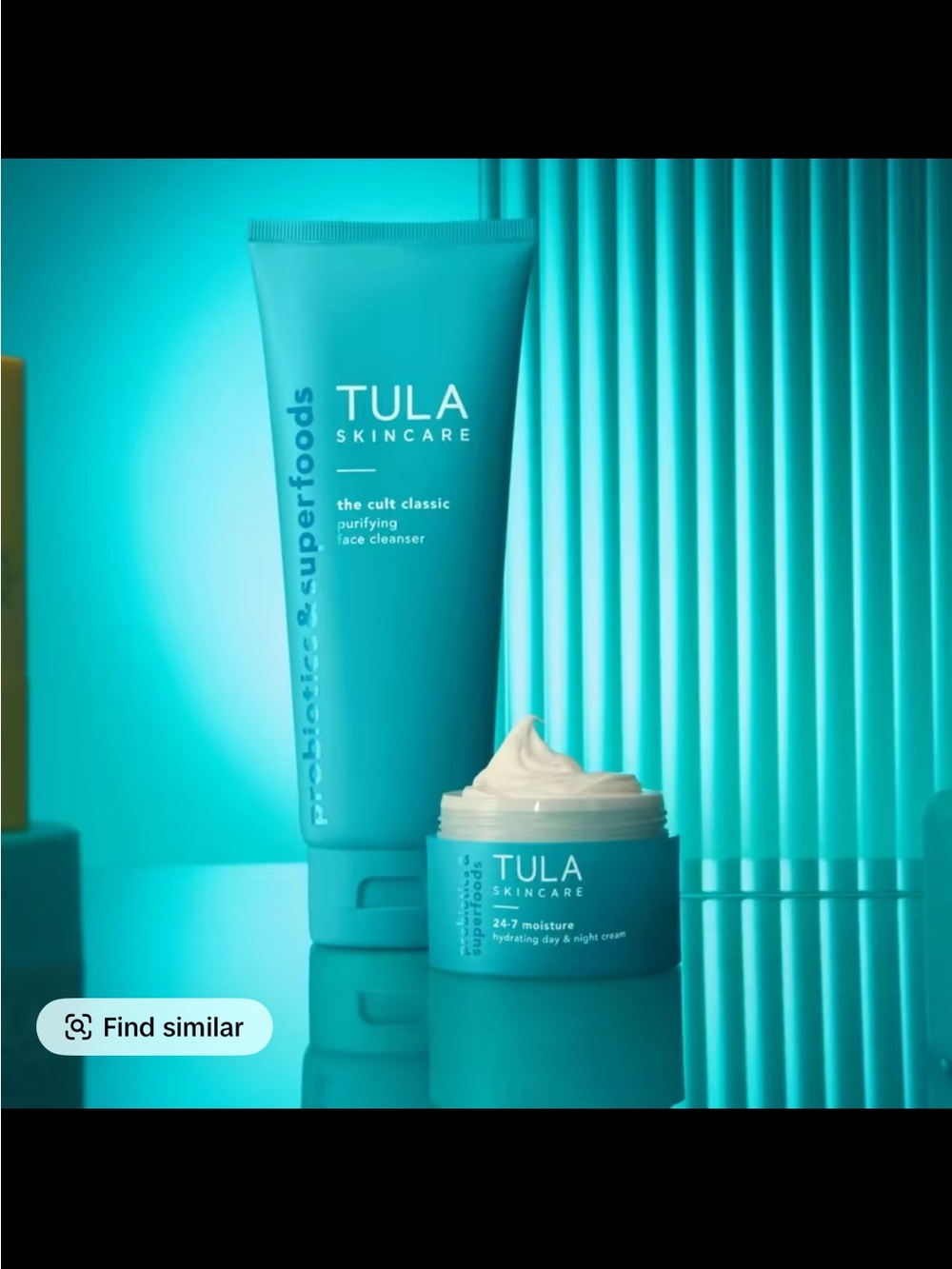 Tula Aqua Blue Probiotics Face Cleanser & Moisture Cream Set - Picture 2 of 6